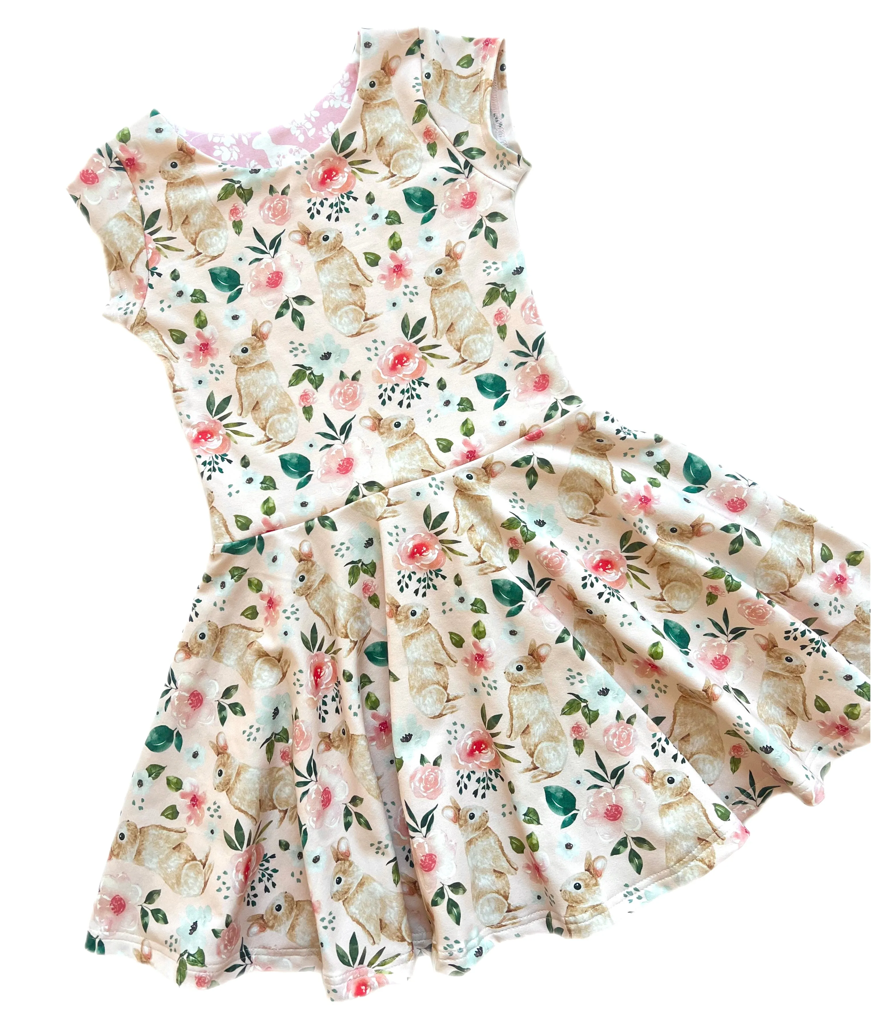 Bunny Floral Twirl Dress