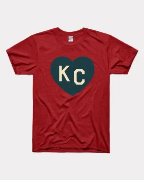 Cardinal & Navy KC Heart T-Shirt