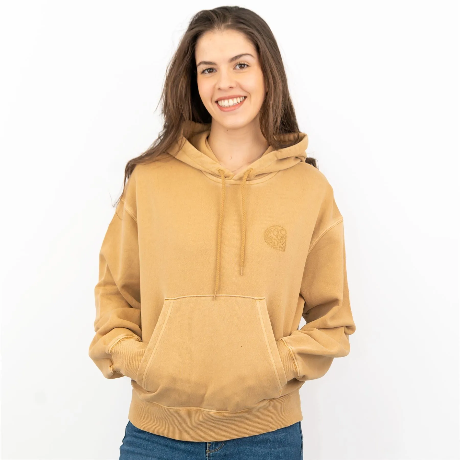 Carhartt Women Hoodie Blue Beige