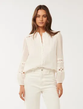 Carina Crochet Trim Shirt