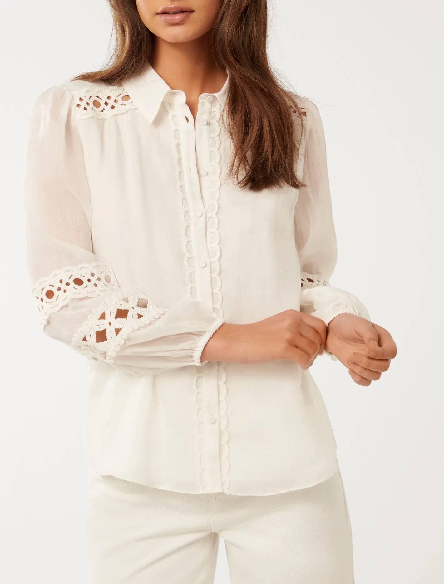 Carina Crochet Trim Shirt