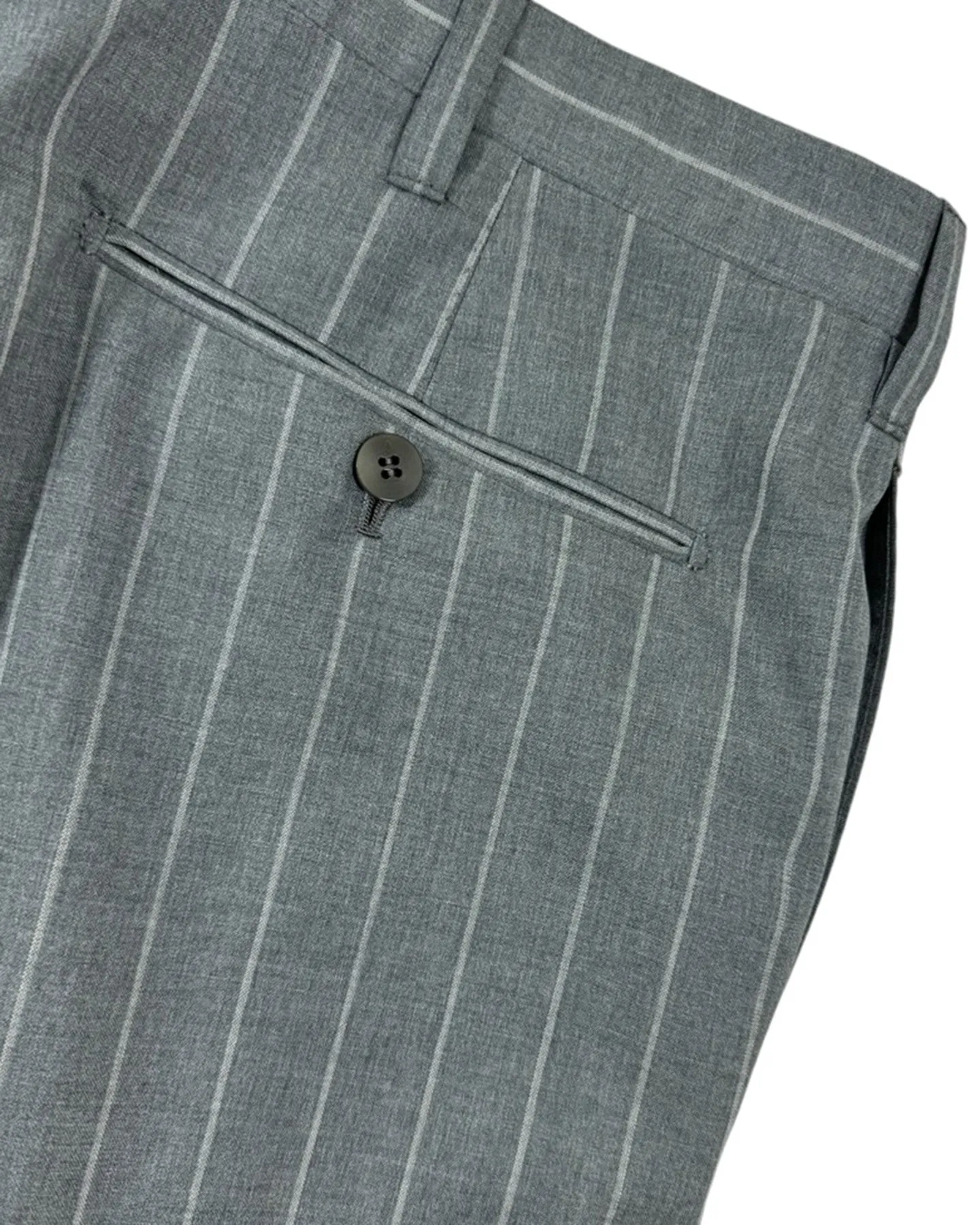 Cesare Attolini Suit Gray Stripes Peak Lapel EU 56/ US46