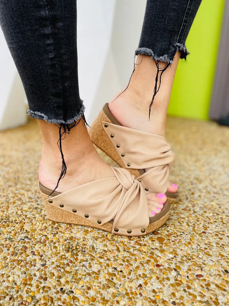 Cheerful Tan Wedge Sandal