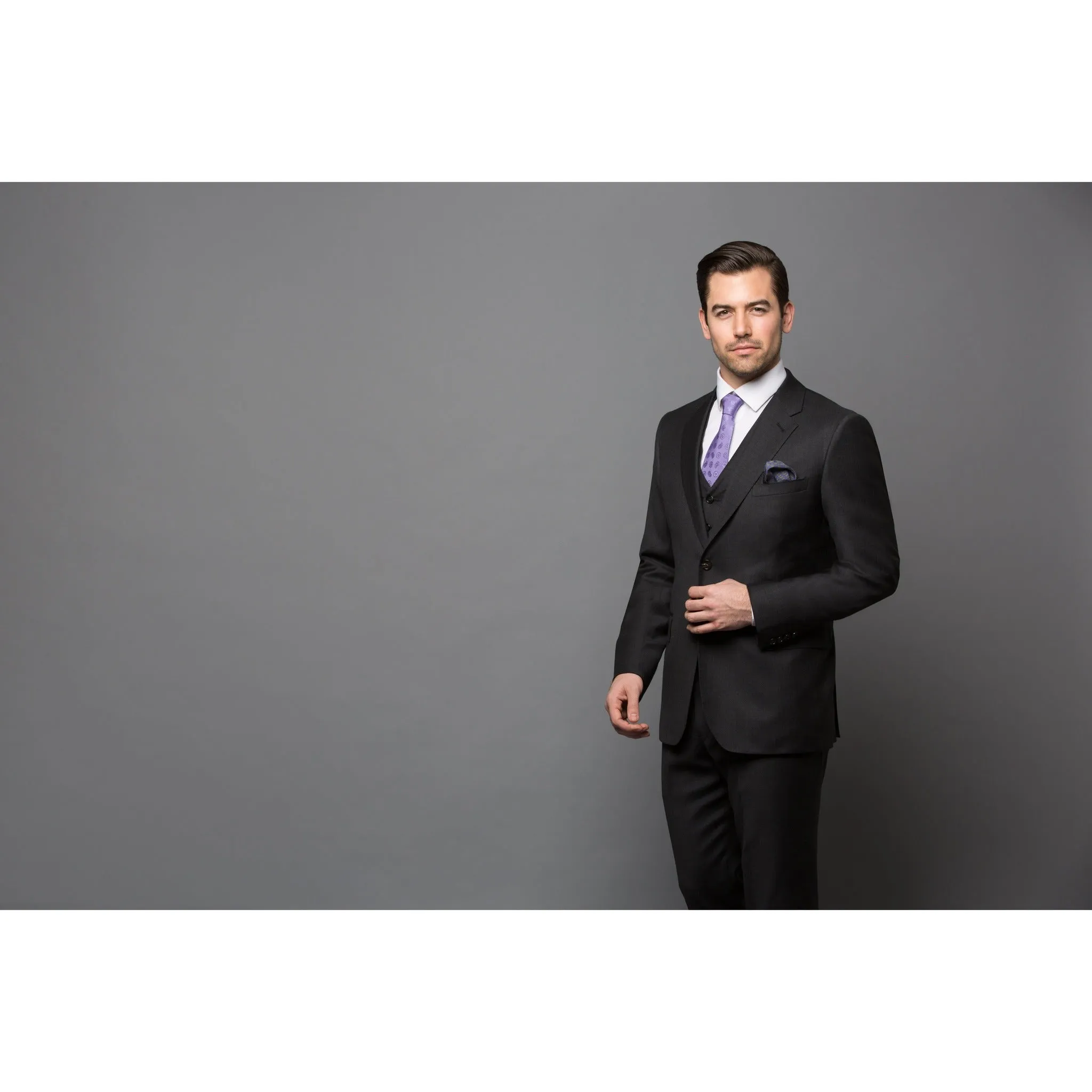 Chelsea Solid Grey 3-Piece Suit