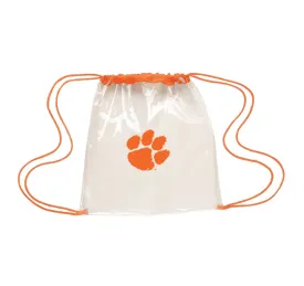 Clear Drawstring Bag with Paw