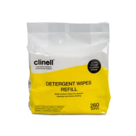 CLINELL DETERGENT WIPES BUCKET REFILLS 260