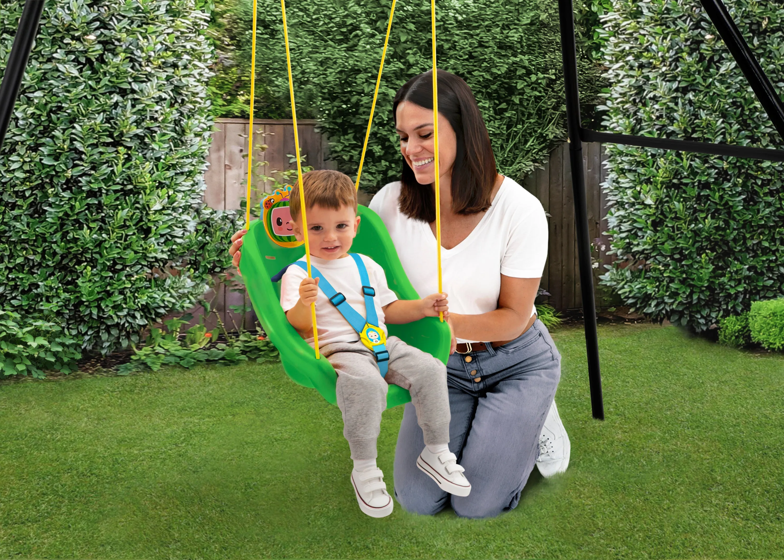 Cocomelon 2-In-1 Outdoor Kids Swing