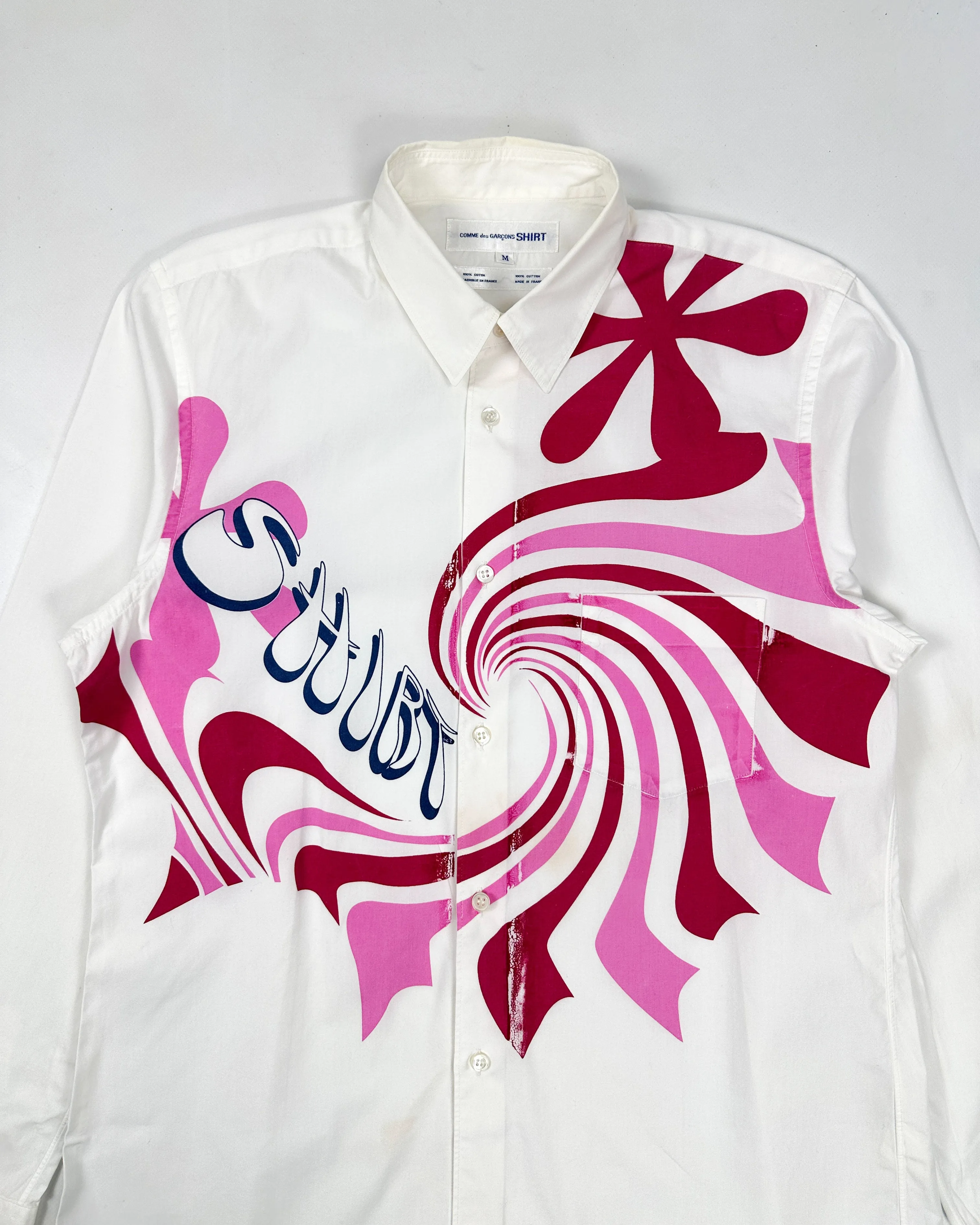 Comme des Garçons Shirt Printed White Shirt 2004