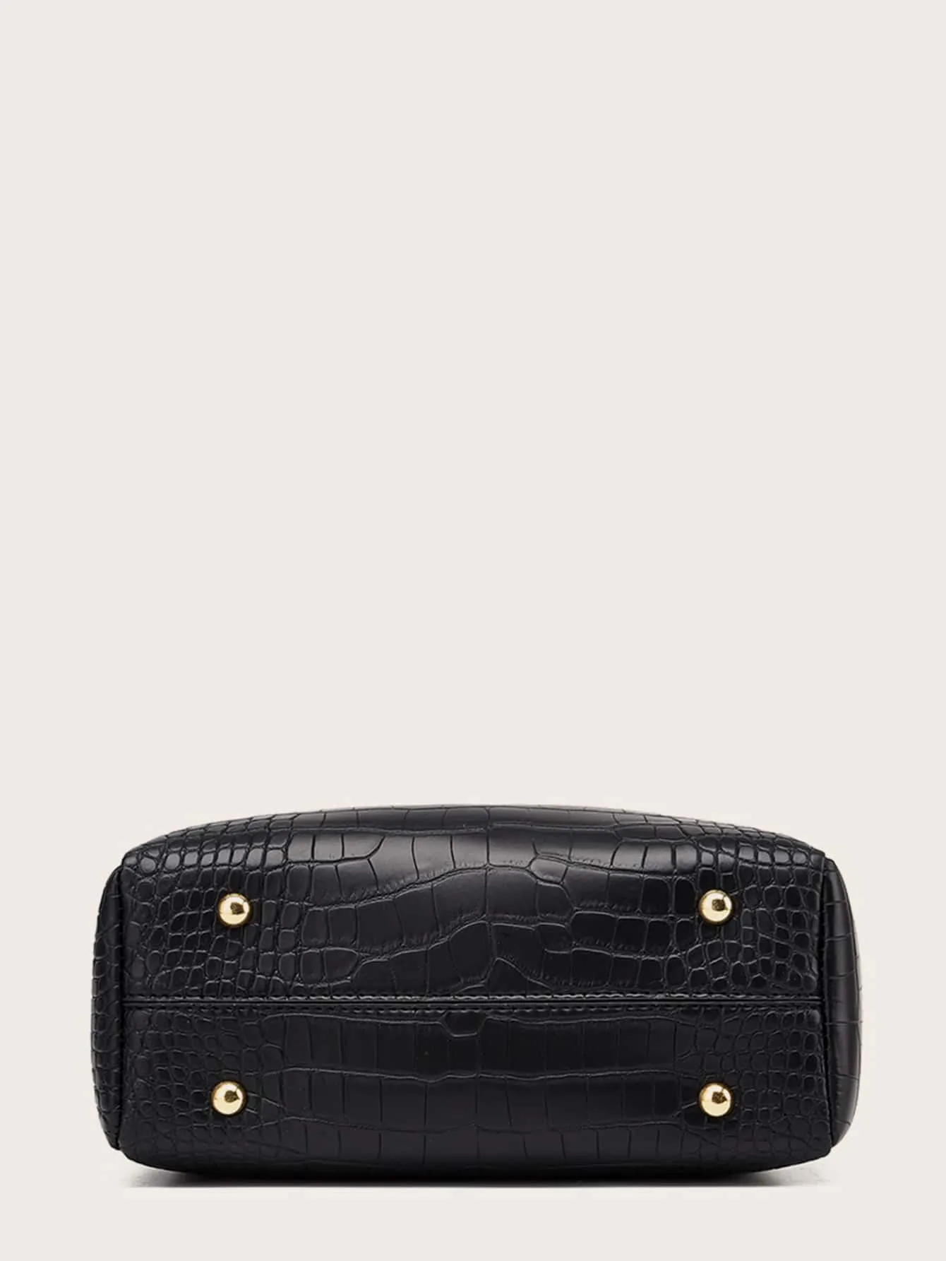 Croc Embossed Tote Bag With Crossbody Bag