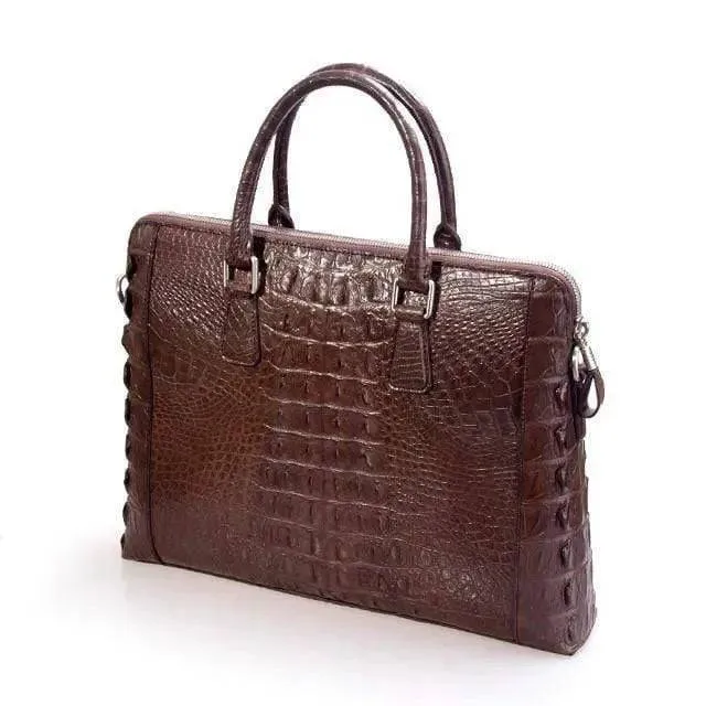 Crocodile Leather Briefcase - Messenger, Laptop & Business Bags | Rossieviren