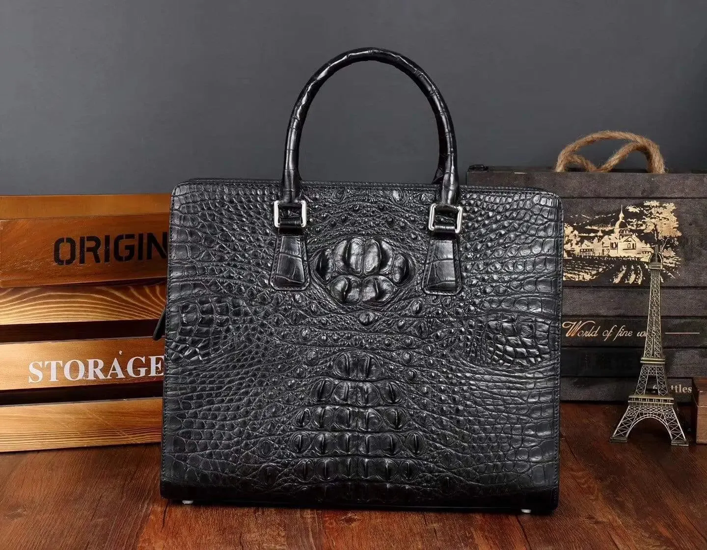 Crocodile Leather Briefcase