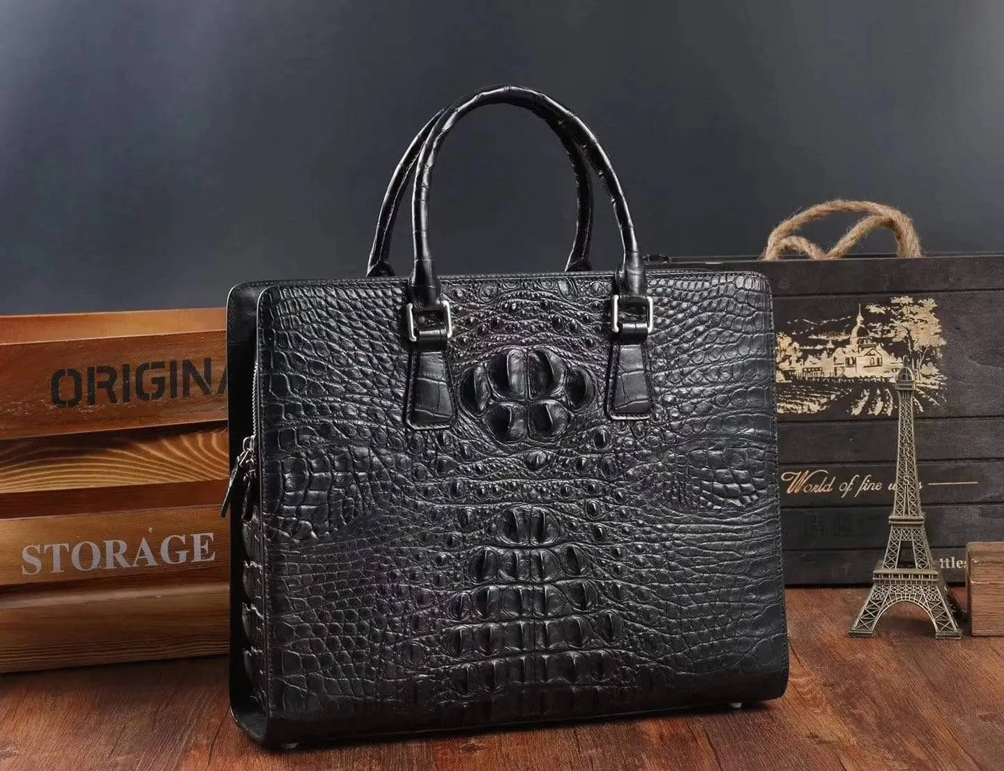 Crocodile Leather Briefcase