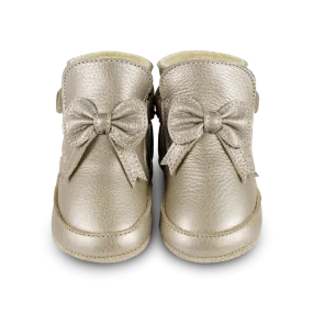 Cubow Booties | Champagne Metallic Leather