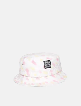 Deus Ex Machina Banzai Tie Dye Bucket Hat - White Combo