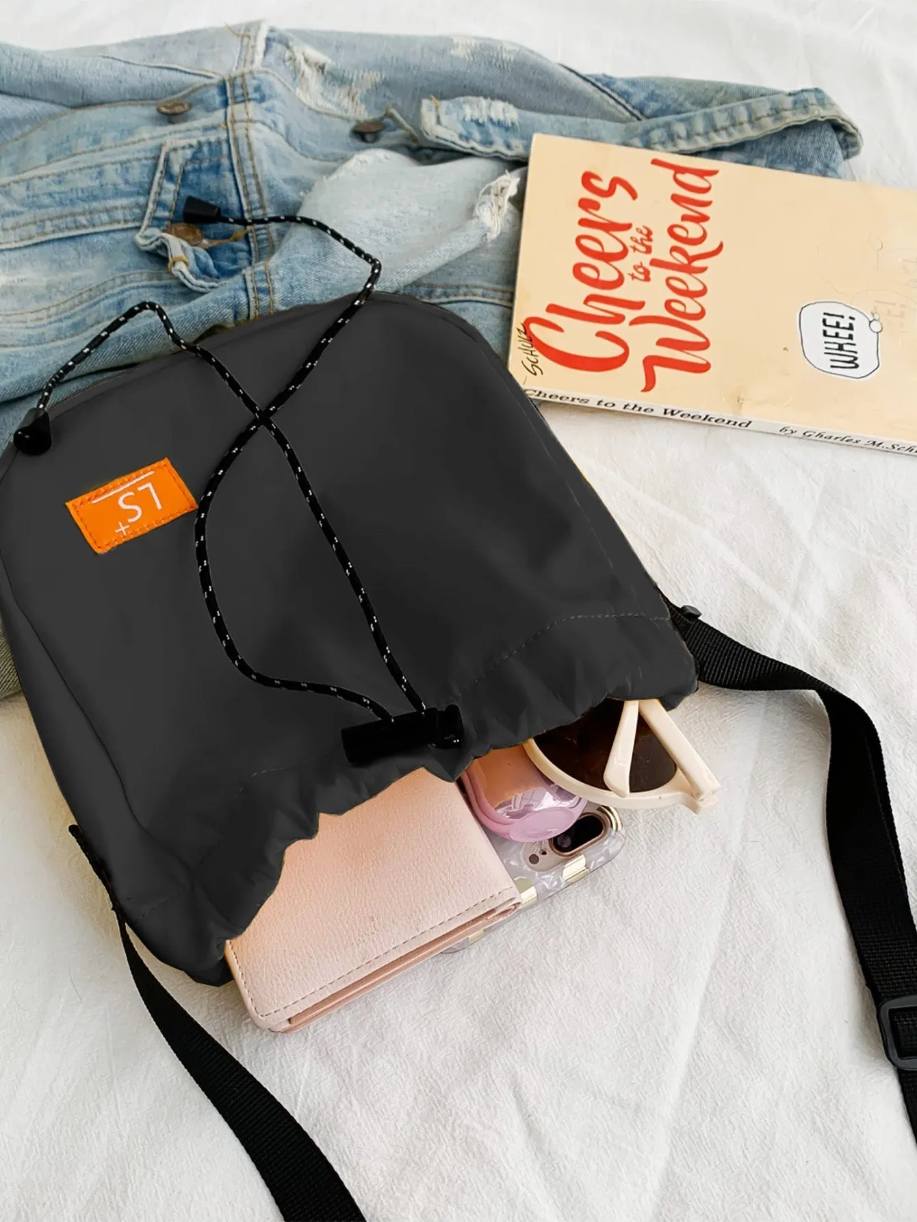 Drawstring Crossbody Bag