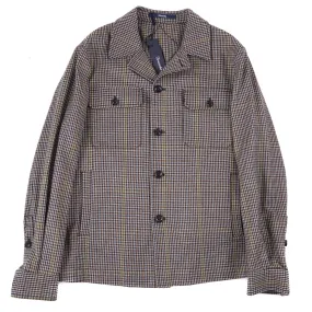 Drumohr Check Print Wool Shirt-Jacket