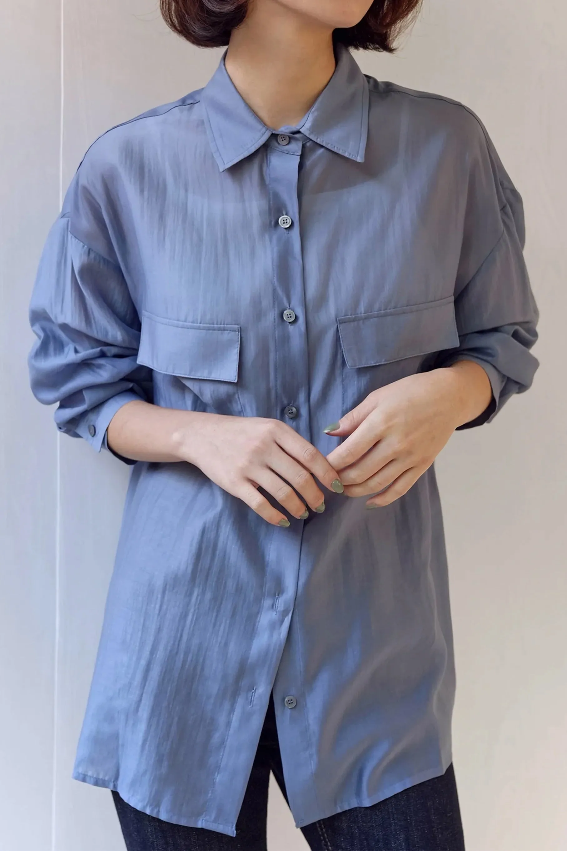 Elinor Pocket Shirt, Blue