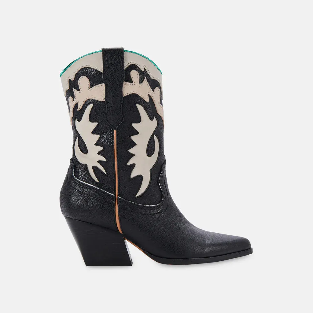 Embellished Cowboy With Heel | Black