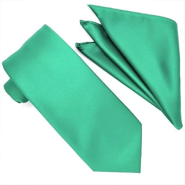 Emerald Tie and Hanky Set