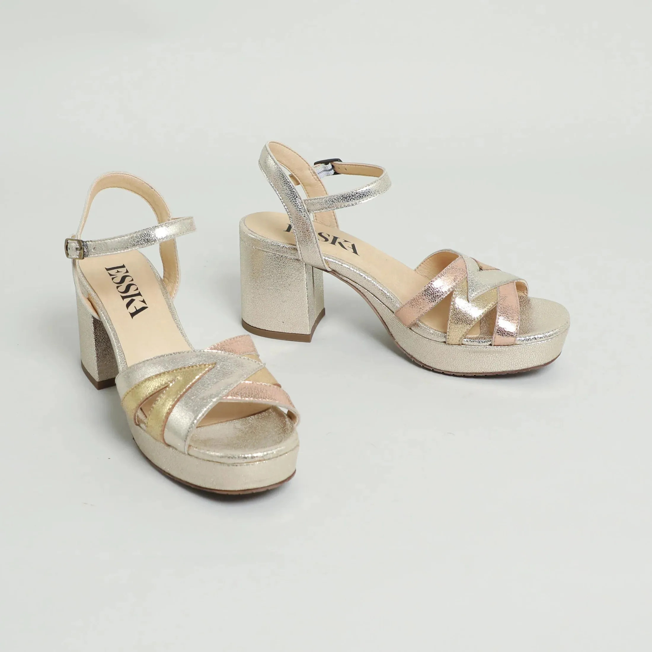 Esska Vegan Metallic Trio Sandal