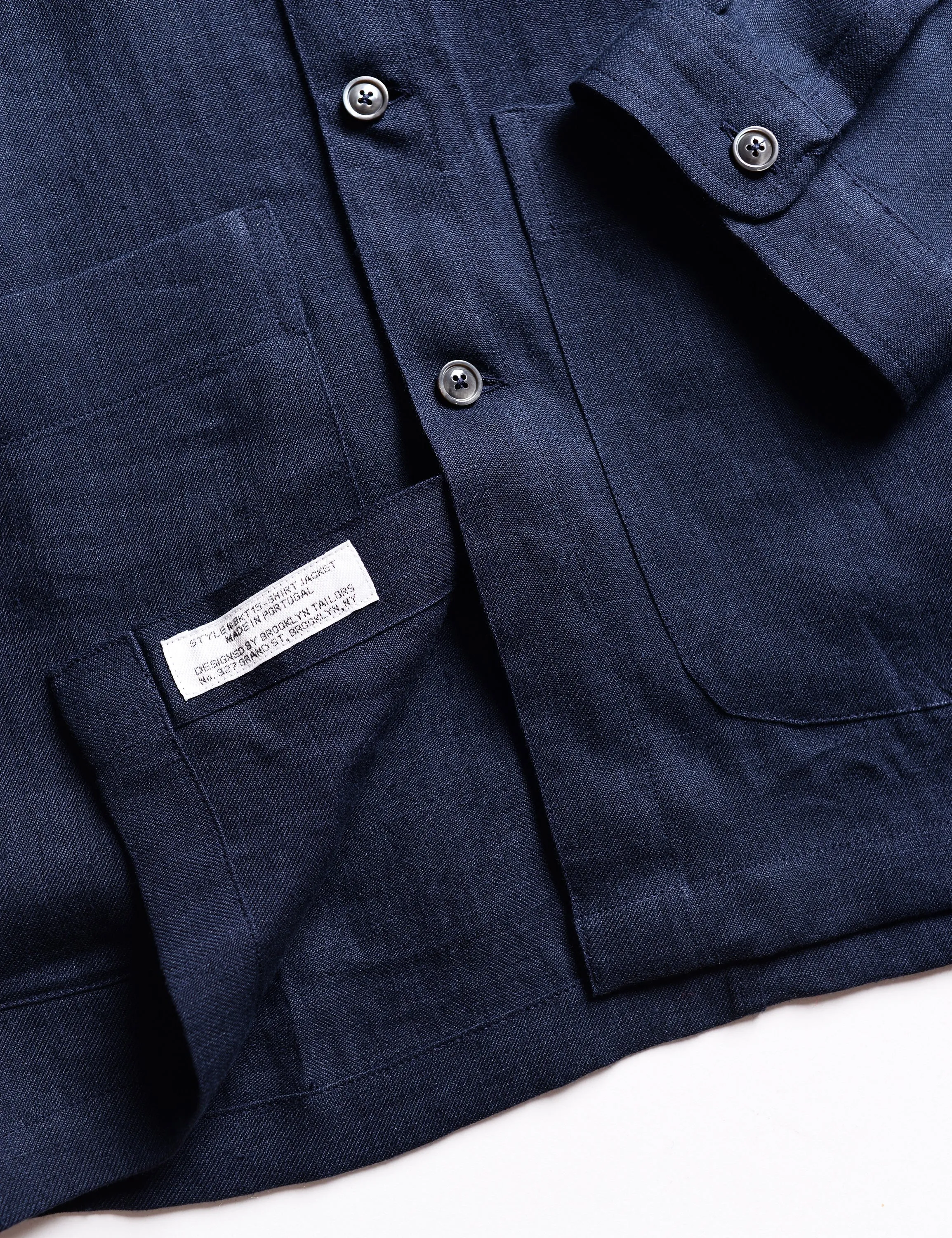 FINAL SALE: BKT15 Shirt Jacket in Linen Twill - Salerno Blue