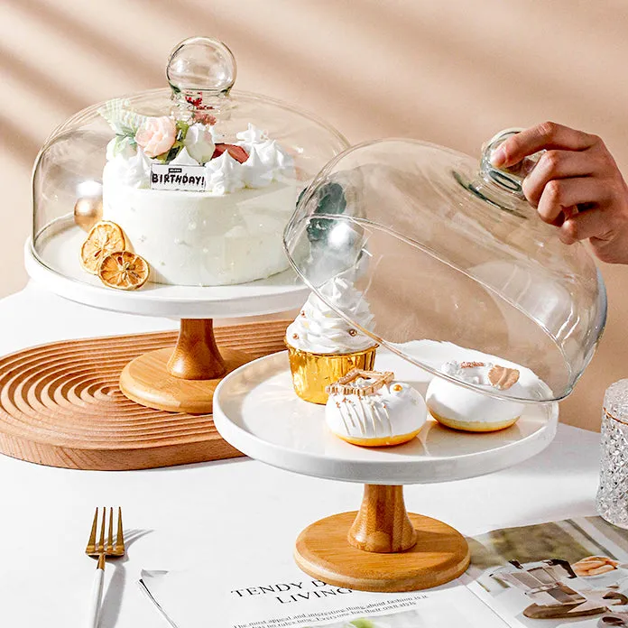 Footed Cake Stand With Dome