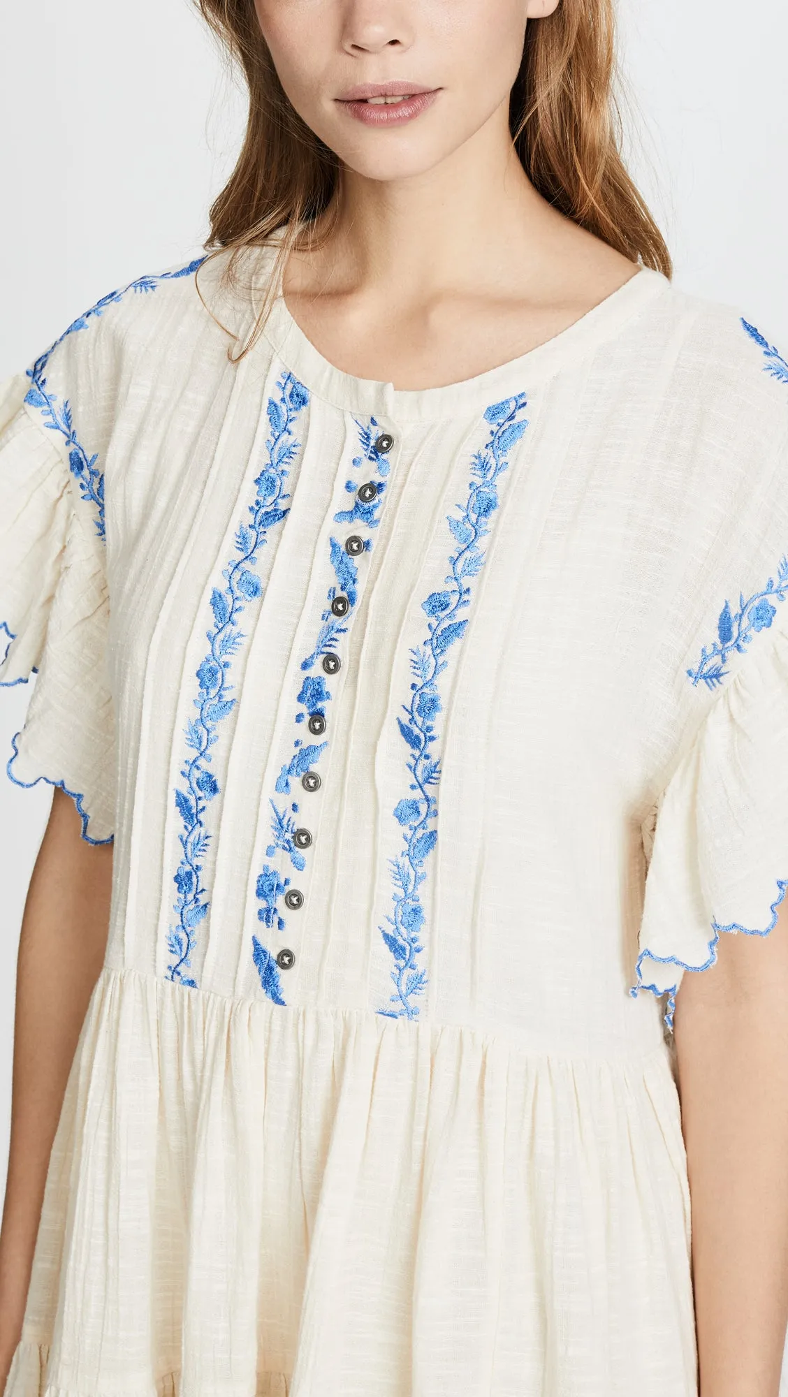 FREE PEOPLE Santiago Embroidered Mini Endless Summer Dress