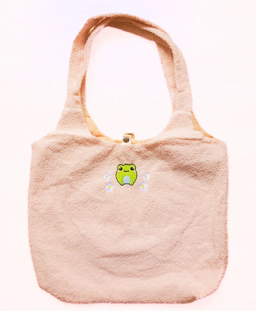 Frog Large Fluffy Tote