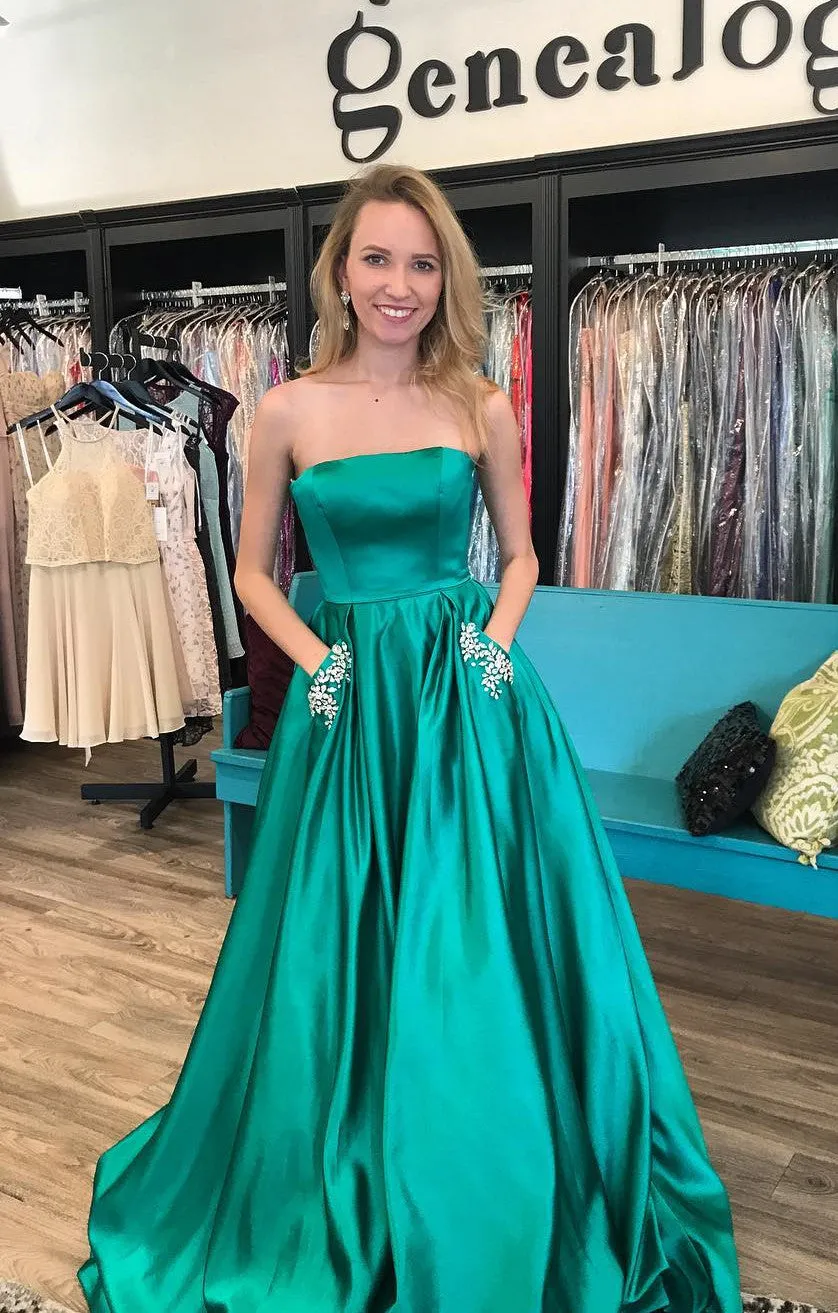 Green Prom Dress Long, Formal Ball Dress, Evening Dress, Dance Dresses, School Party Gown, PC0907