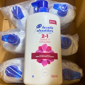 Head & Shoulders Shampoo Antidandruff 2-in-1 Soft and Manageable 33.8OZ (50 Pcs Lot)