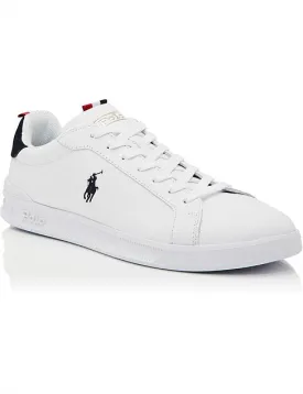 Heritage Court II Sneakers - White with Red, White, Navy Stripe, Blue Polo Pony