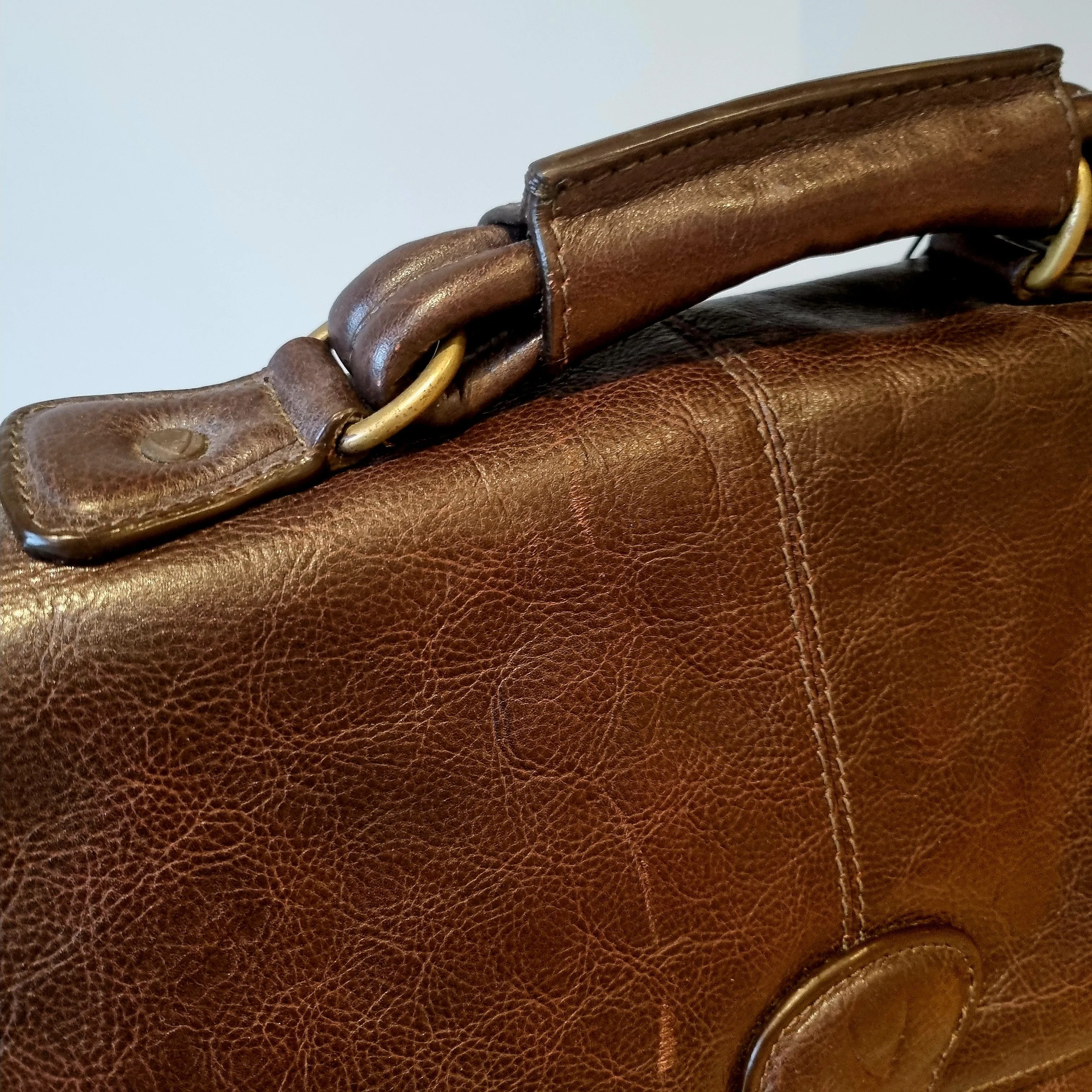 High Design Leather Buckle Briefcase