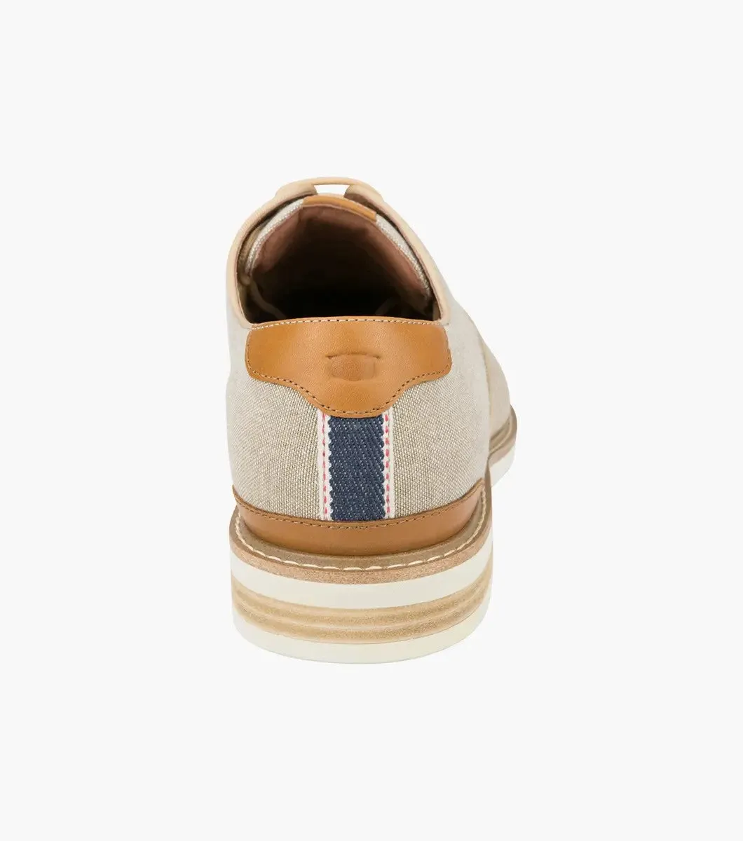 Highland Canvas Plain Toe Derby - Sand