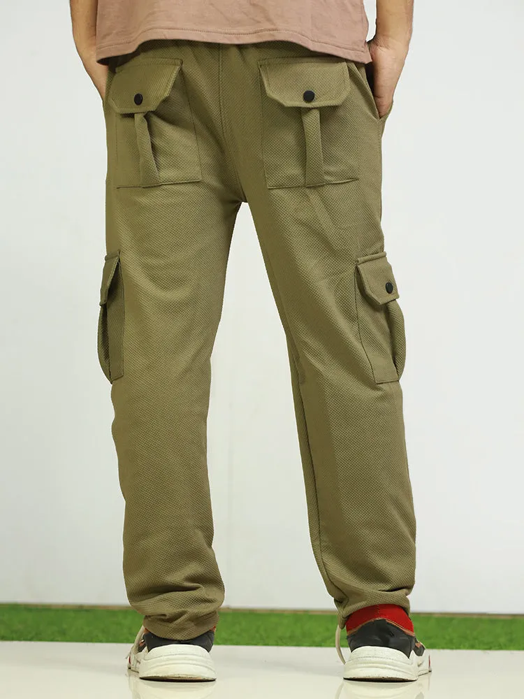 HOG & FOG Ultimate Comfort: Men's Cargo Jogger, Premium Stitching in Popcorn Fabric - Just 559/- [ CARGO JOGGER ]