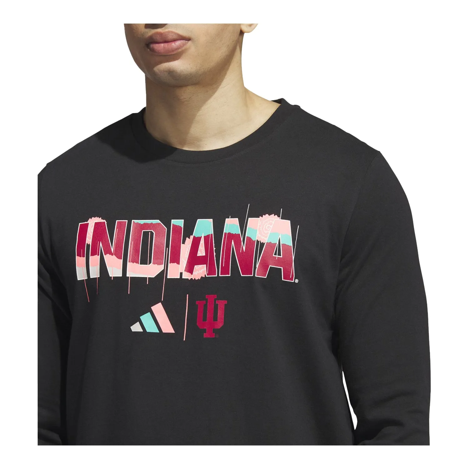 Indiana Hoosiers Adidas BHM Black Long Sleeve T-Shirt