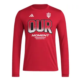 Indiana Hoosiers Adidas Our Moment Bench Long Sleeve T-Shirt