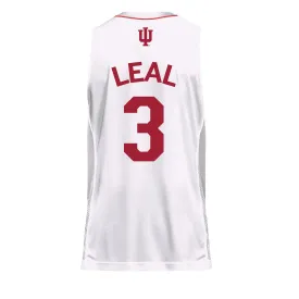 Indiana Hoosiers Adidas White Men's Basketball Student Athlete Jersey #3 Anthony Leal