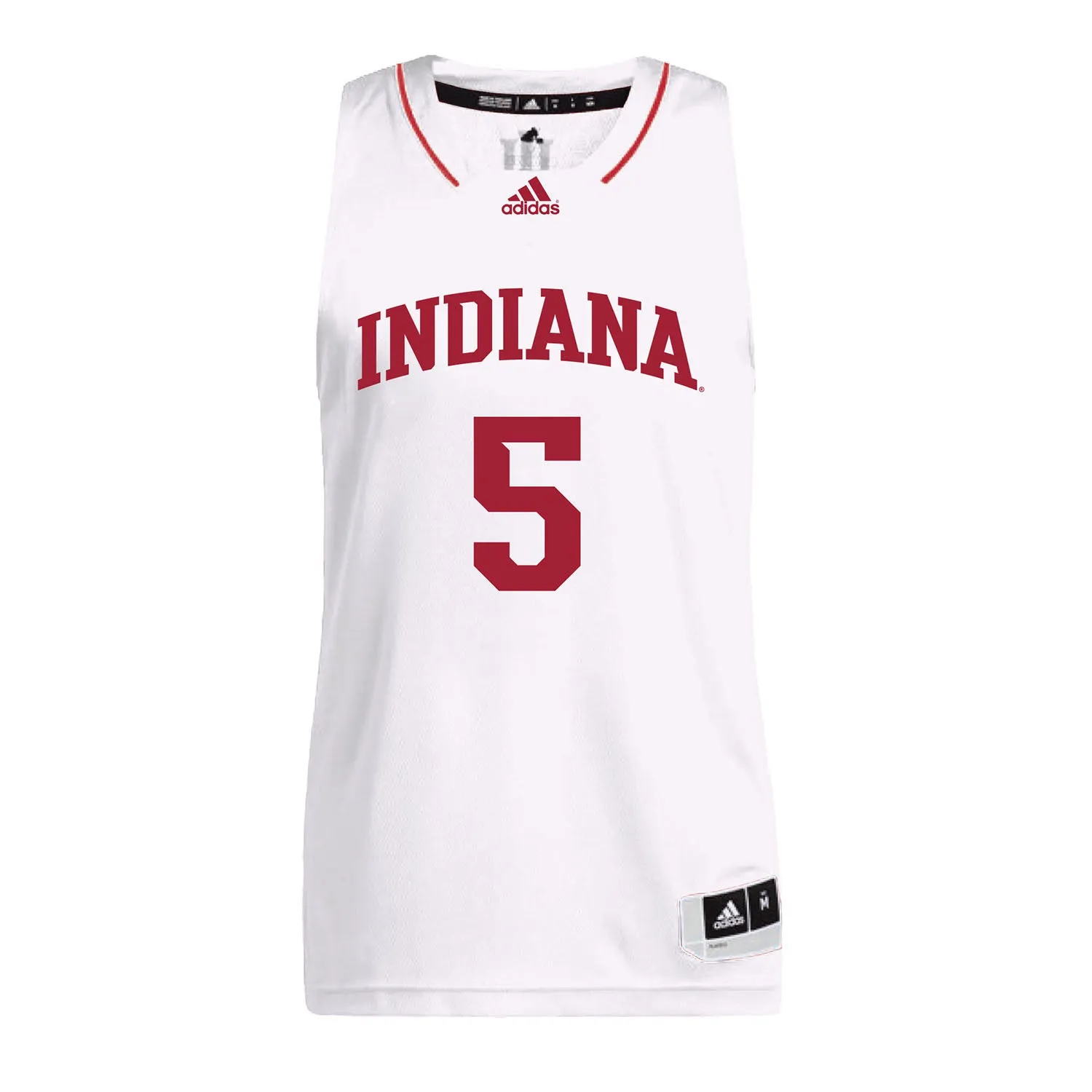 Indiana Hoosiers Adidas White Men's Basketball Student Athlete Jersey #5 Malik Reneau