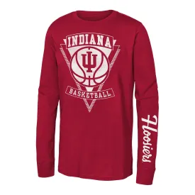 Indiana Hoosiers Youth Culture Basketball Crimson Long Sleeve T-Shirt