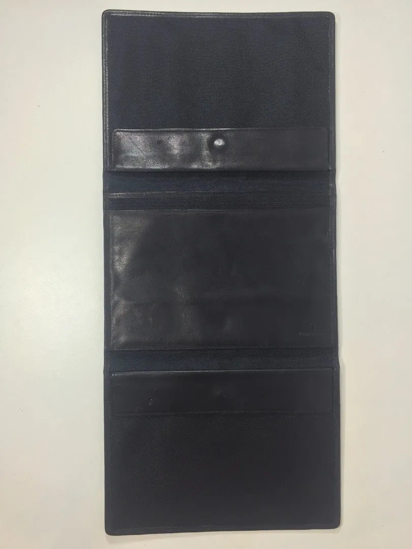 ISSEY MIYAKI  Vintage Black Nylon and Leather Unisex Passport Holder