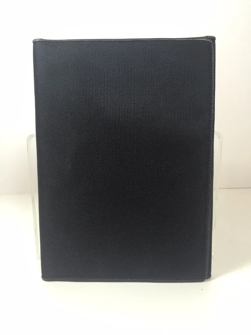 ISSEY MIYAKI  Vintage Black Nylon and Leather Unisex Passport Holder