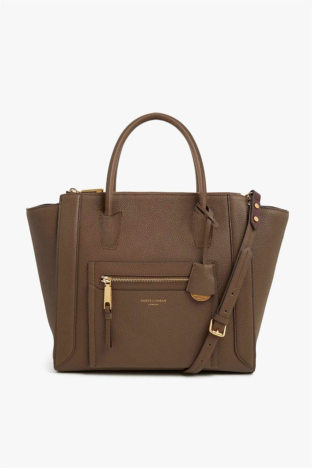 Jasper Conran Aubrey Winged Leather Grab Tote Bag