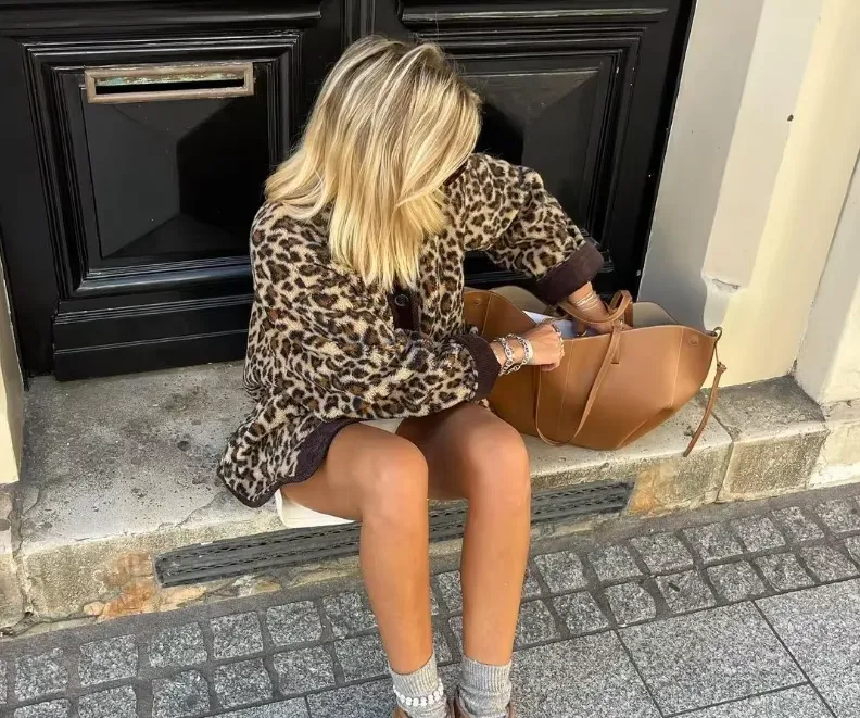 Jenna - Cosy leopard print jacket