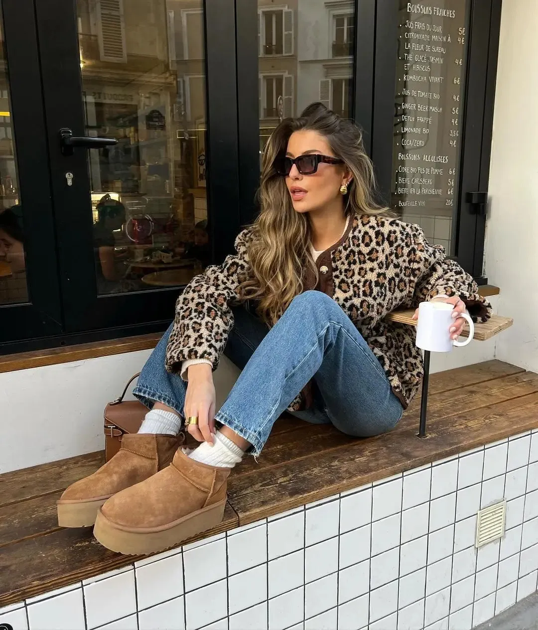 Jenna - Cosy leopard print jacket