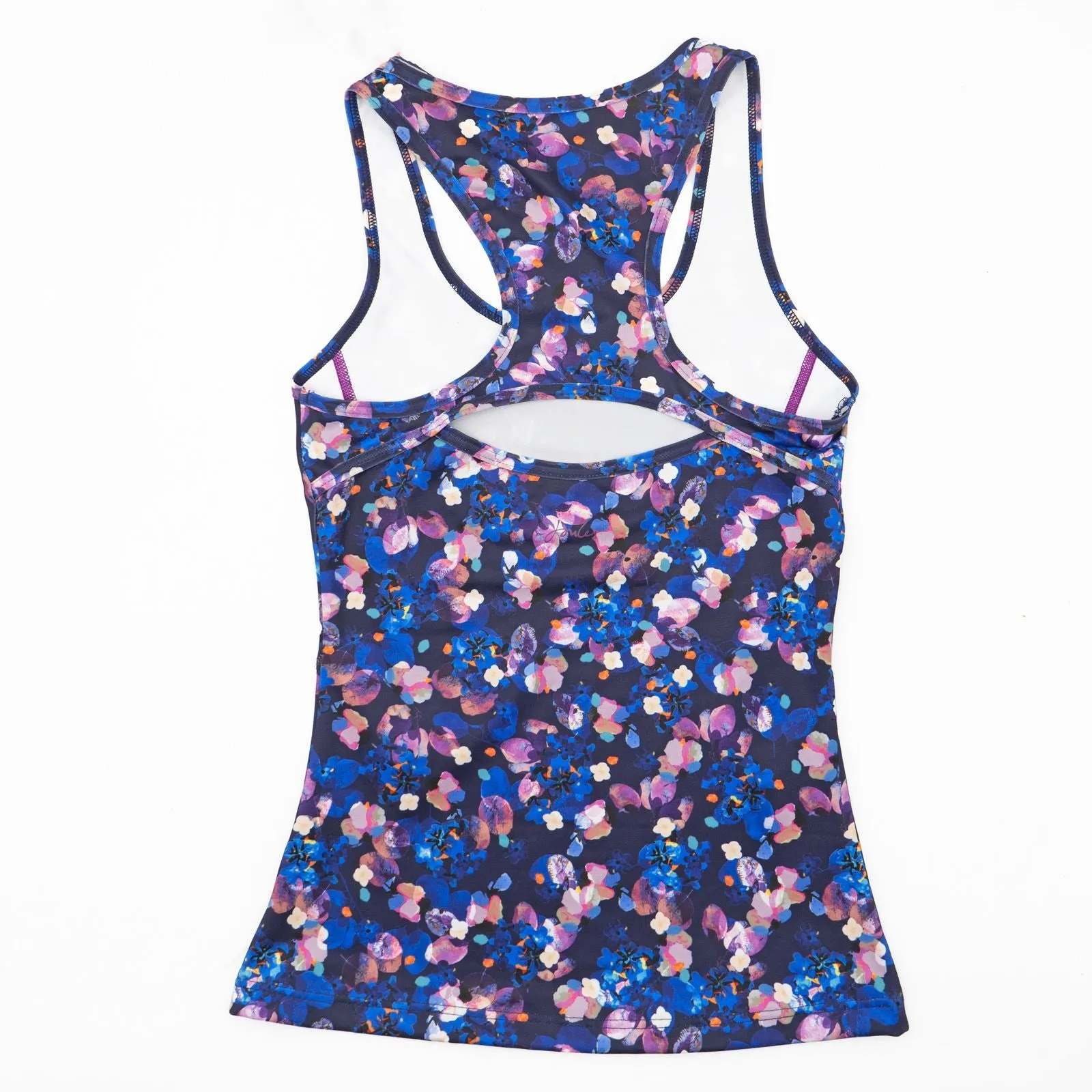 Joules Womens Top Purple Floral Sports Active Stretch Vest