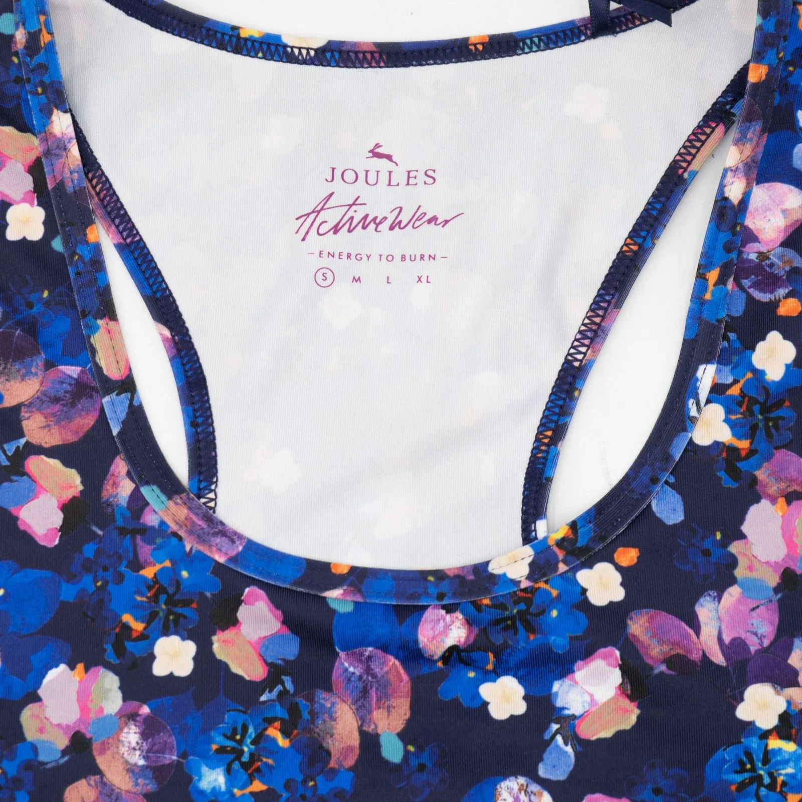 Joules Womens Top Purple Floral Sports Active Stretch Vest