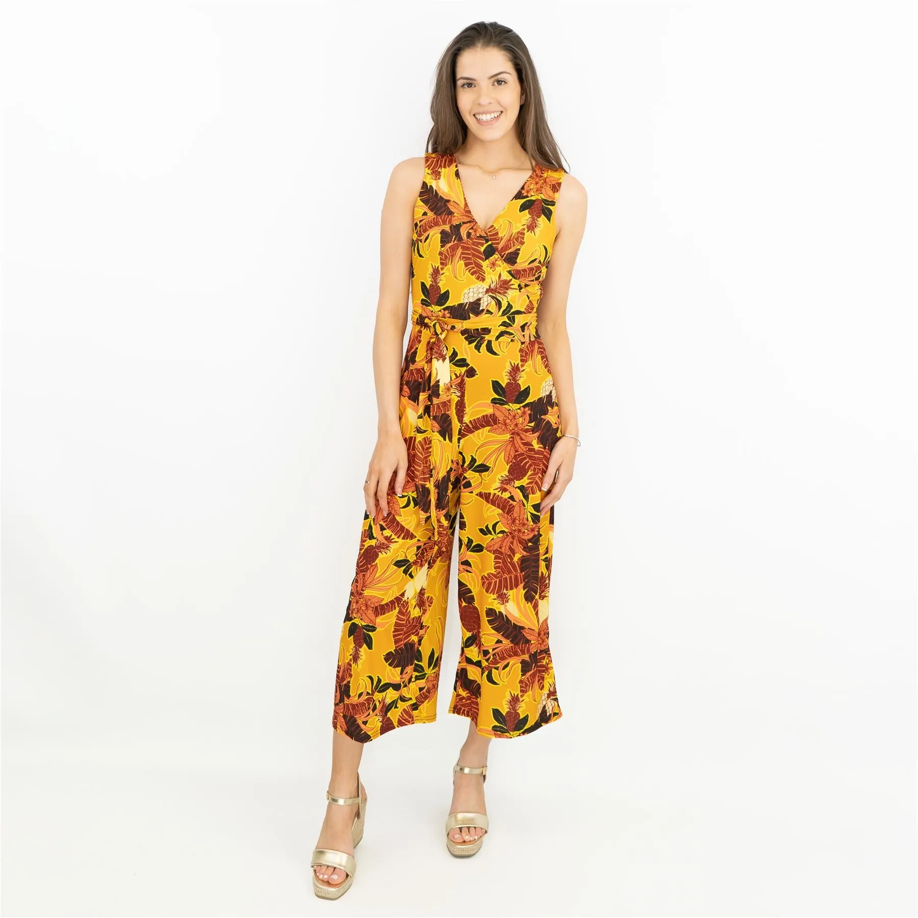 Karen Millen Batik Print Belted Jumpsuit