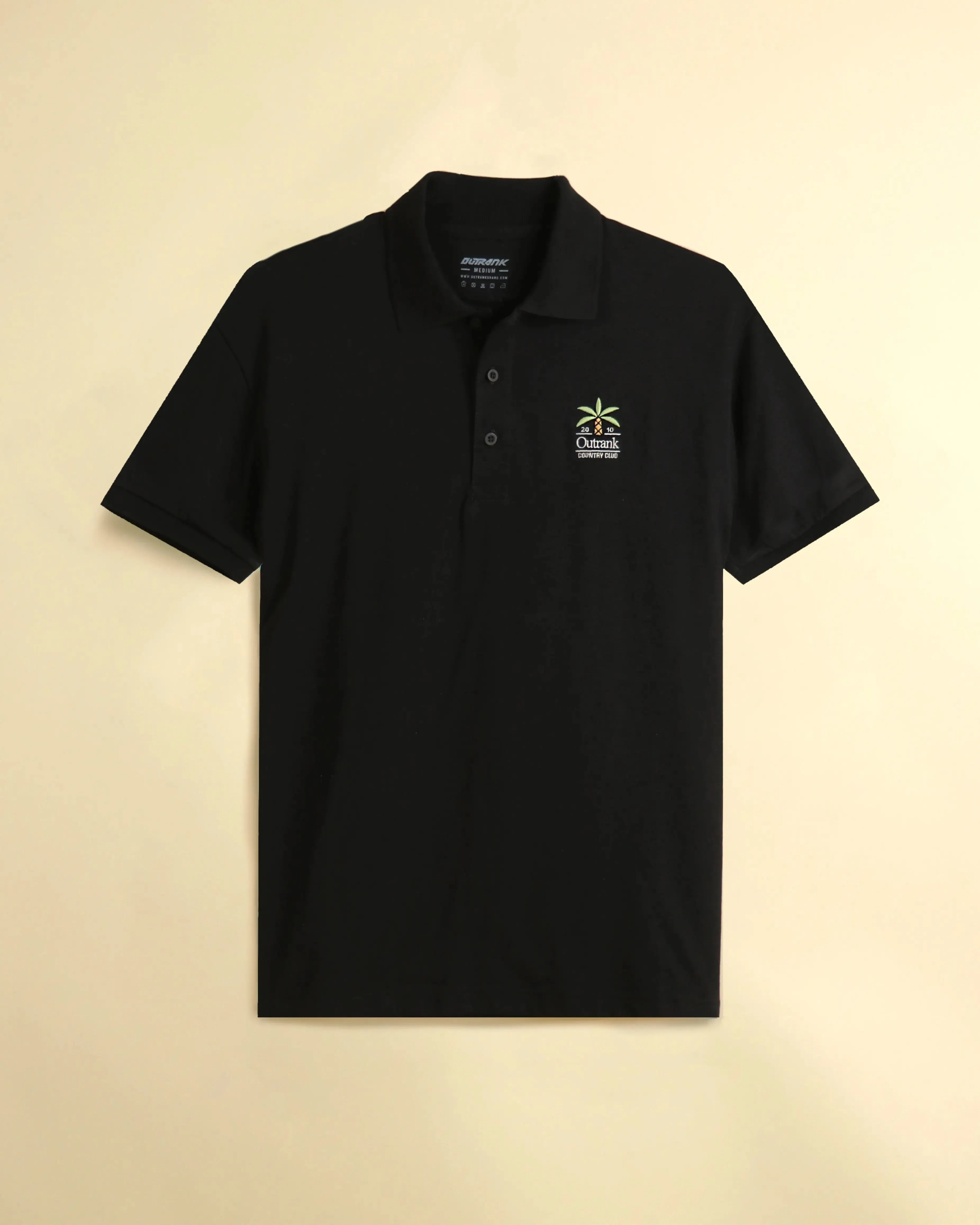 Keep On Swinging Golf Polo Shirt- Black