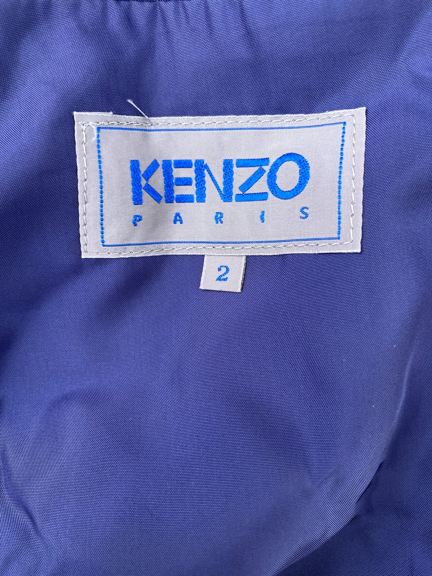 Kenzo Paris 1980s brown blue black houndstooth two button blazer - size M S