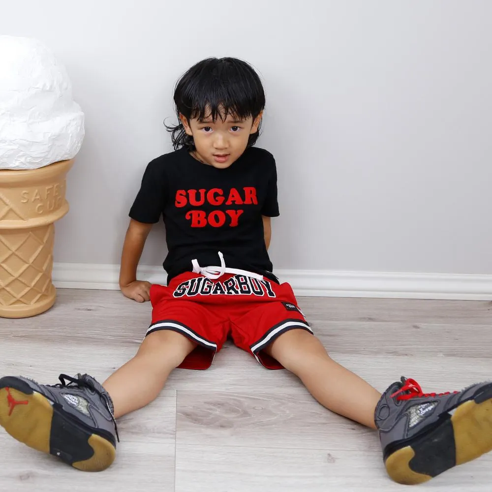 【KIDS】SUGAR BOY BASKETBALL SHORTS (RED)